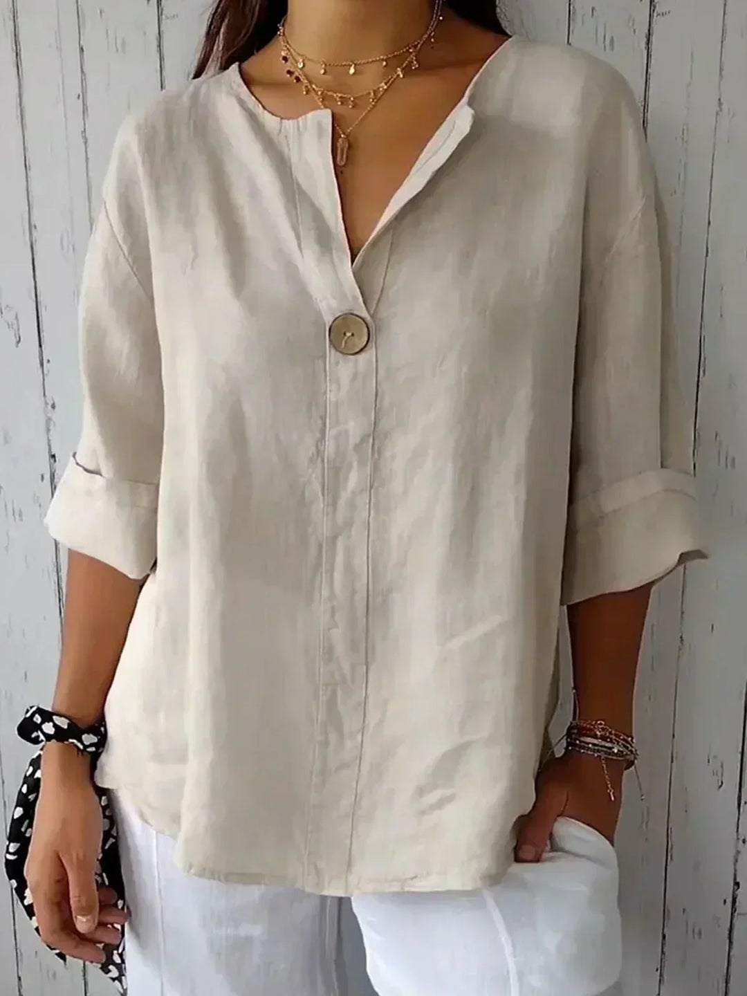Angela™ | Relaxed V-Neck Top