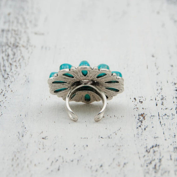 Floriana™ Turquoise Floral Alloy Ring