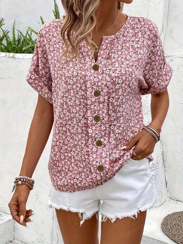 Verna™ | Elegant Floral Pattern Blouse