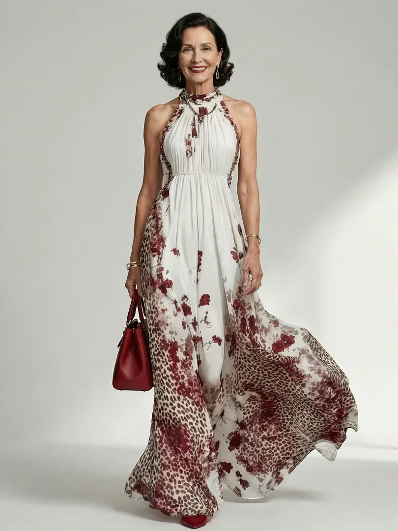 Orlune | Pleated White Maxi Dress