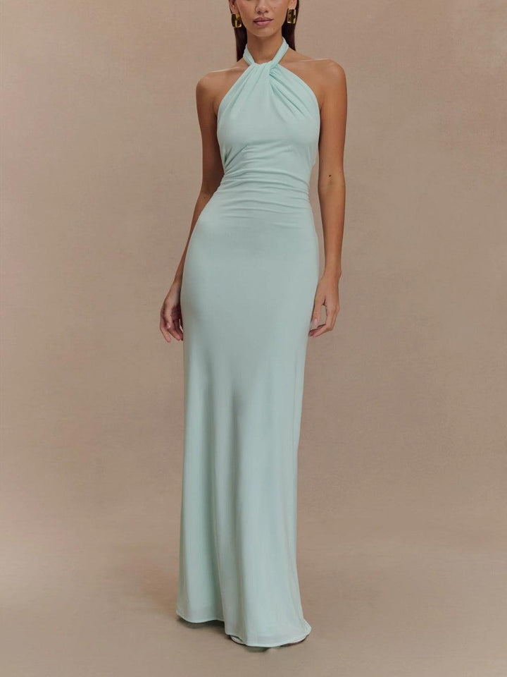 Kendra™ Slinky Halter Maxi Dress