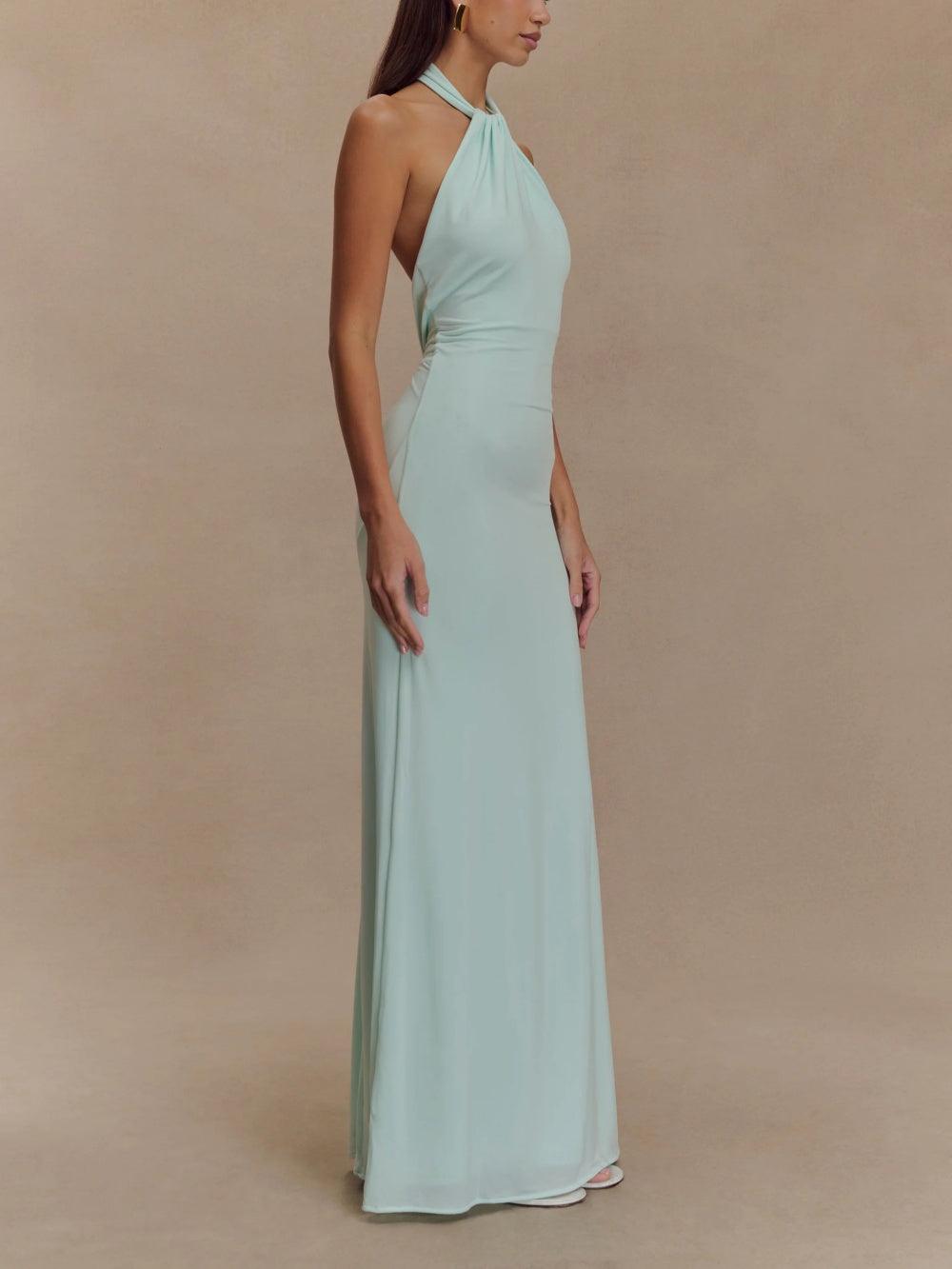 Kendra™ Slinky Halter Maxi Dress