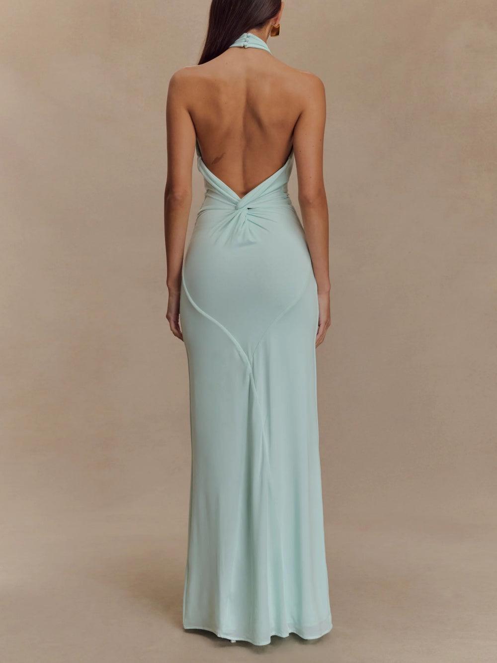Kendra™ Slinky Halter Maxi Dress