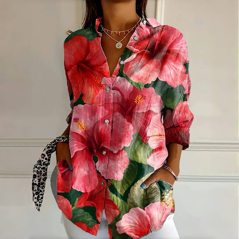 Christine™ | Vibrant Floral Print Blouse