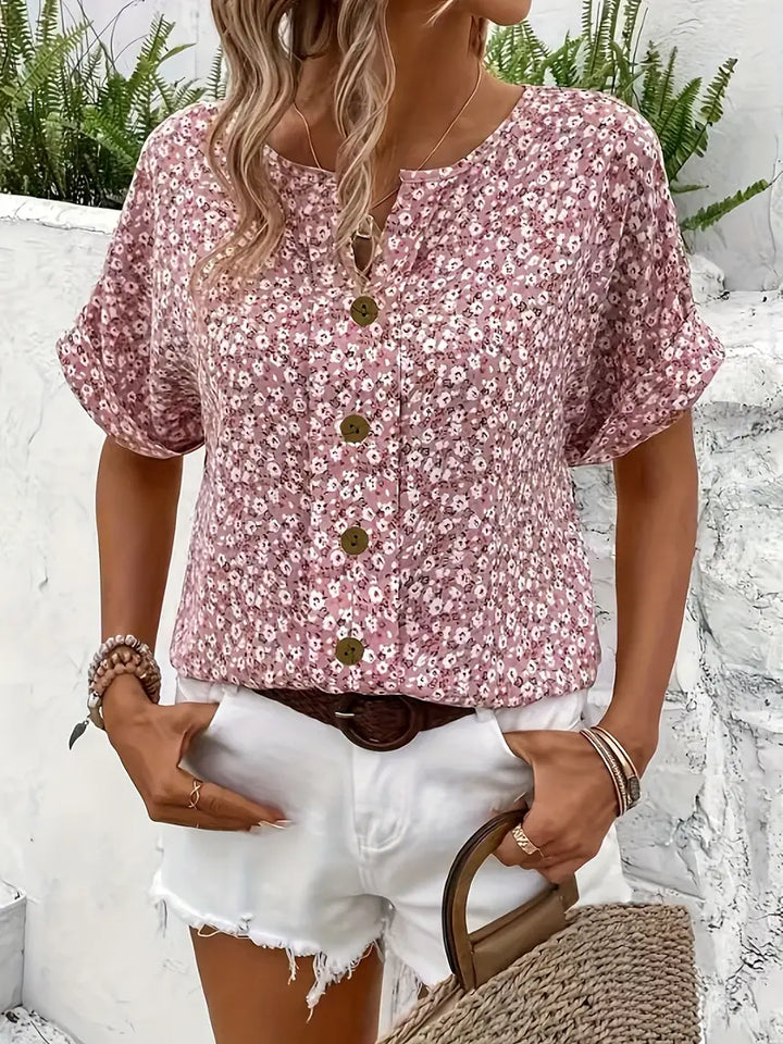 Verna™ | Elegant Floral Pattern Blouse