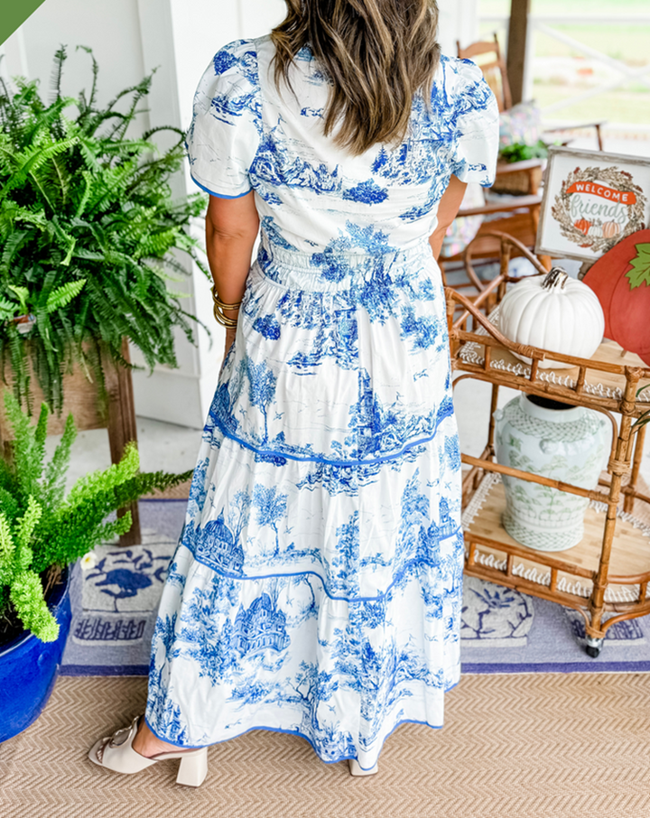 Camille™ | Timeless Toile Maxi Dress