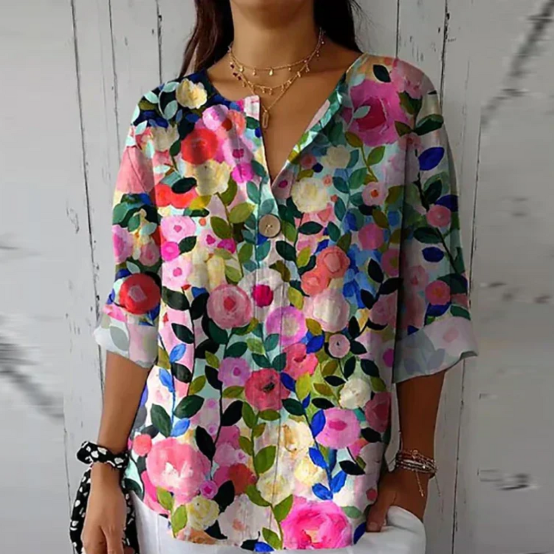 Arlene™ | Elegant Floral Print Top