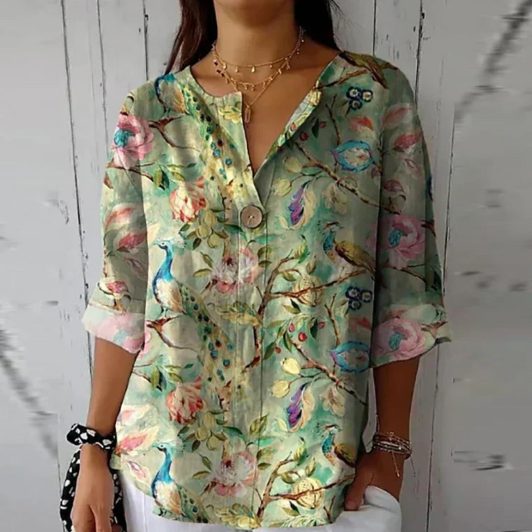 Arlene™ | Elegant Floral Print Top