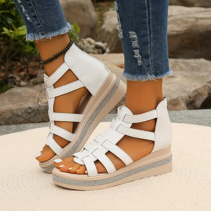 Hannah™ | Rhinestone-Embellished Comfort Sandals