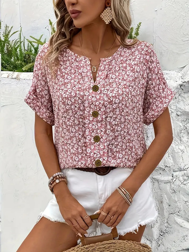 Verna™ | Elegant Floral Pattern Blouse