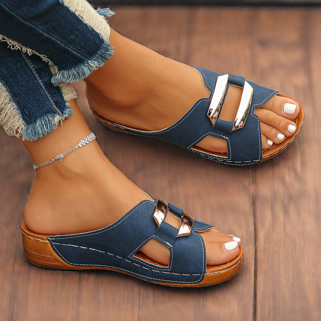 Everly | Women's Adjustable Buckle Sandals with Cushioned Comfort