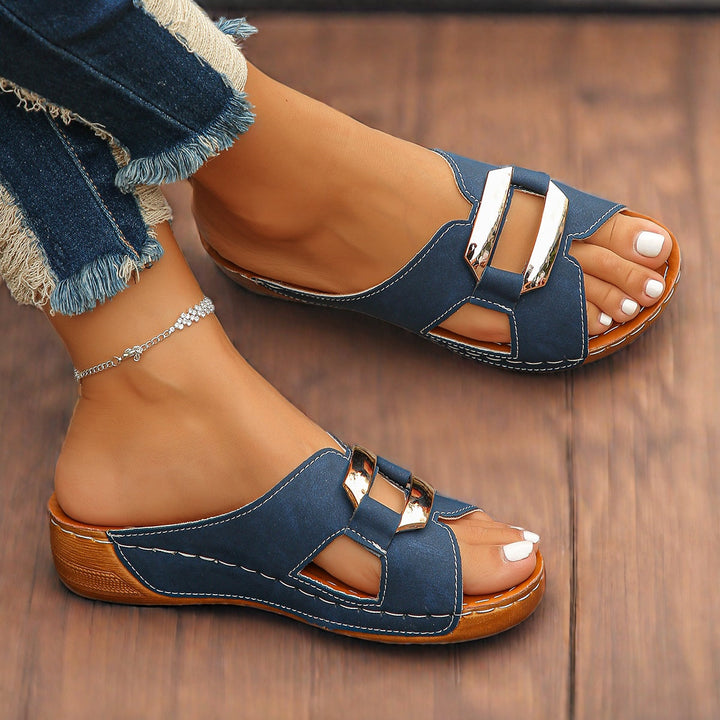 Everly | Women's Adjustable Buckle Sandals with Cushioned Comfort