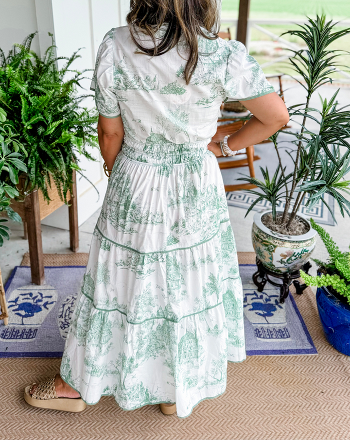 Camille™ | Timeless Toile Maxi Dress