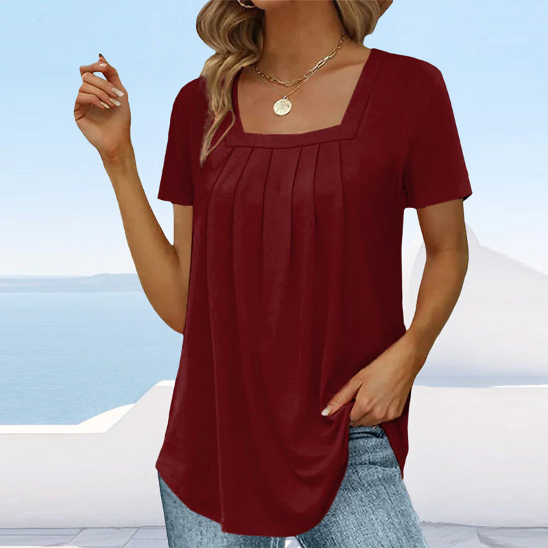Brenda™ | Chic Pleated Blouse