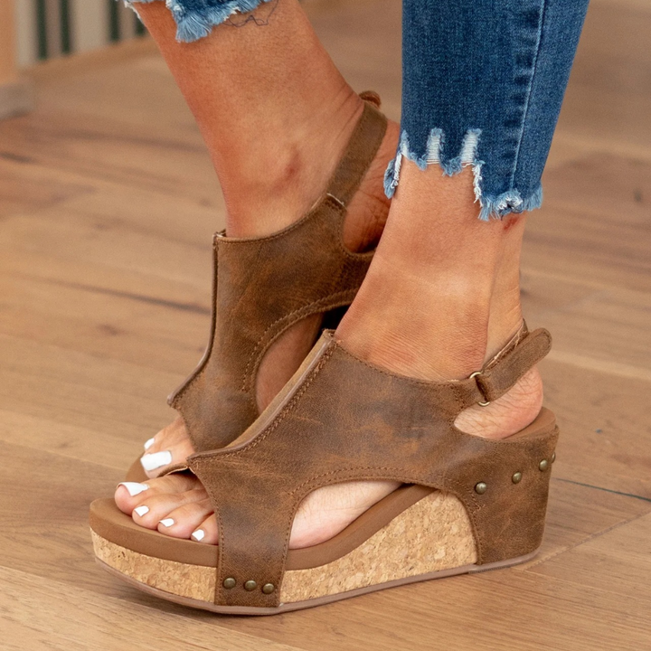 Linda™ Suede Wedge Sandals