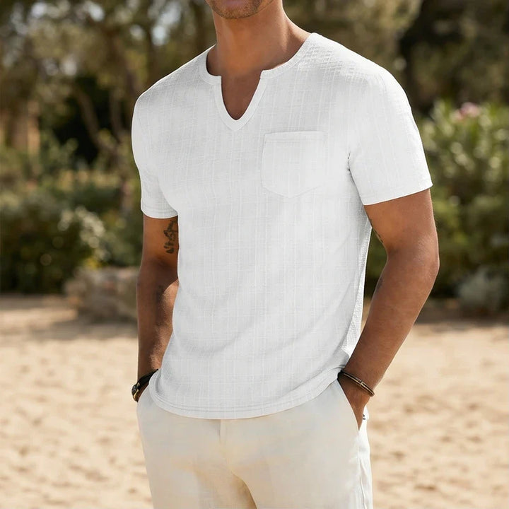 Soren Cotton V-Neck Pocket Tee