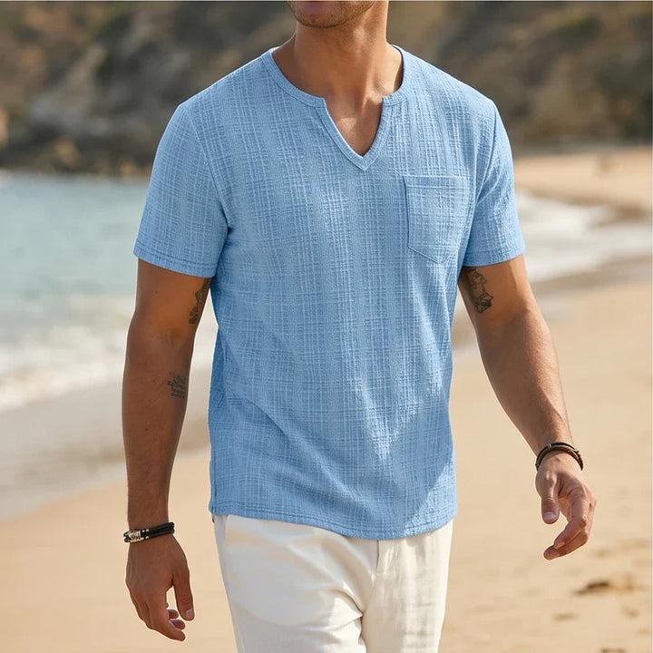 Soren Cotton V-Neck Pocket Tee