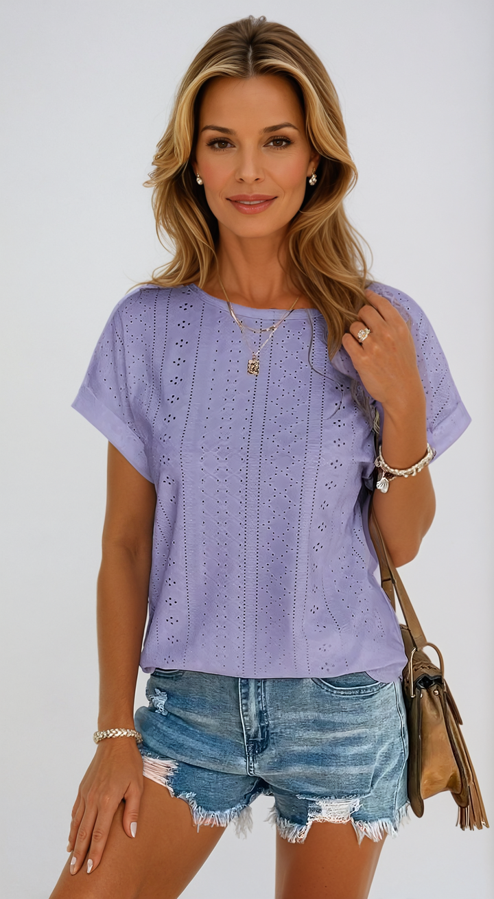 Becky™ | Relaxed Eyelet Blouse