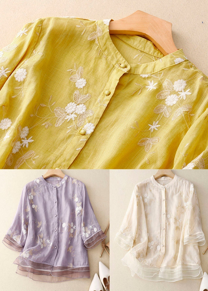 Kourtney™ | Elegant Floral Accent Blouse