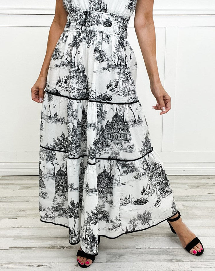 Camille™ | Timeless Toile Maxi Dress