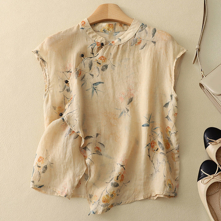 Amanda™ | Retro Sleeveless Blouse