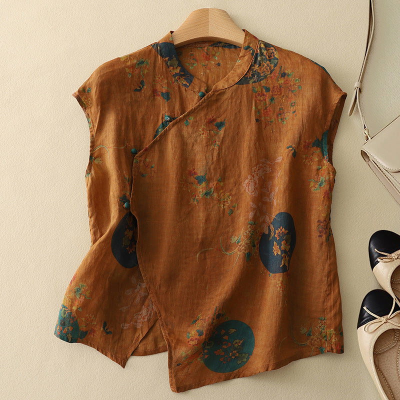 Amanda™ | Retro Sleeveless Blouse