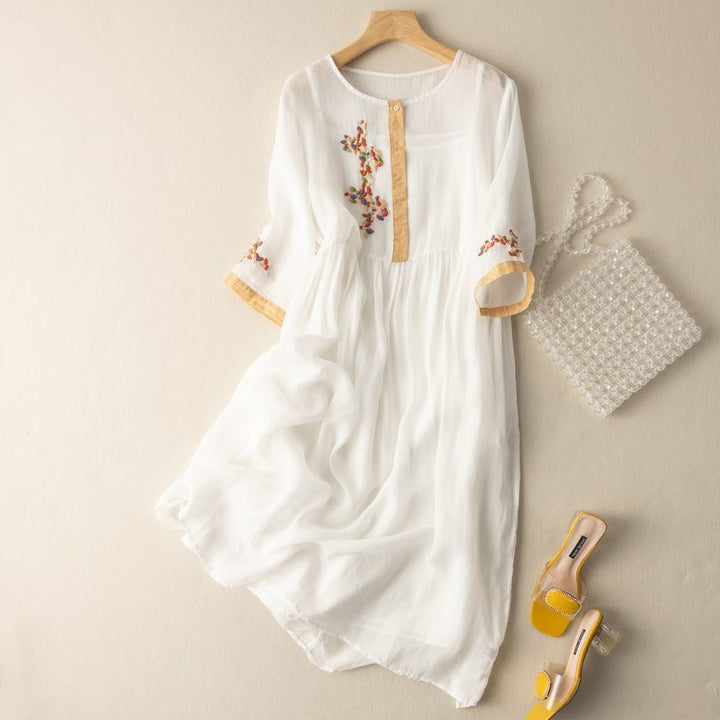 Sofia™ | Relaxed Midi Dress with Pattern