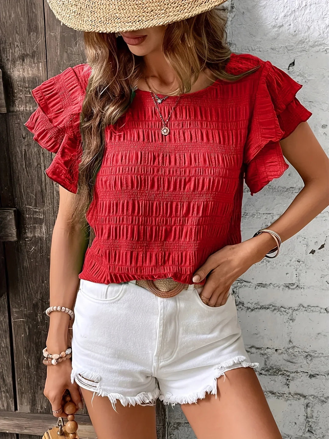 Charmaine™ | Airy Blouse with Playful Ruffles
