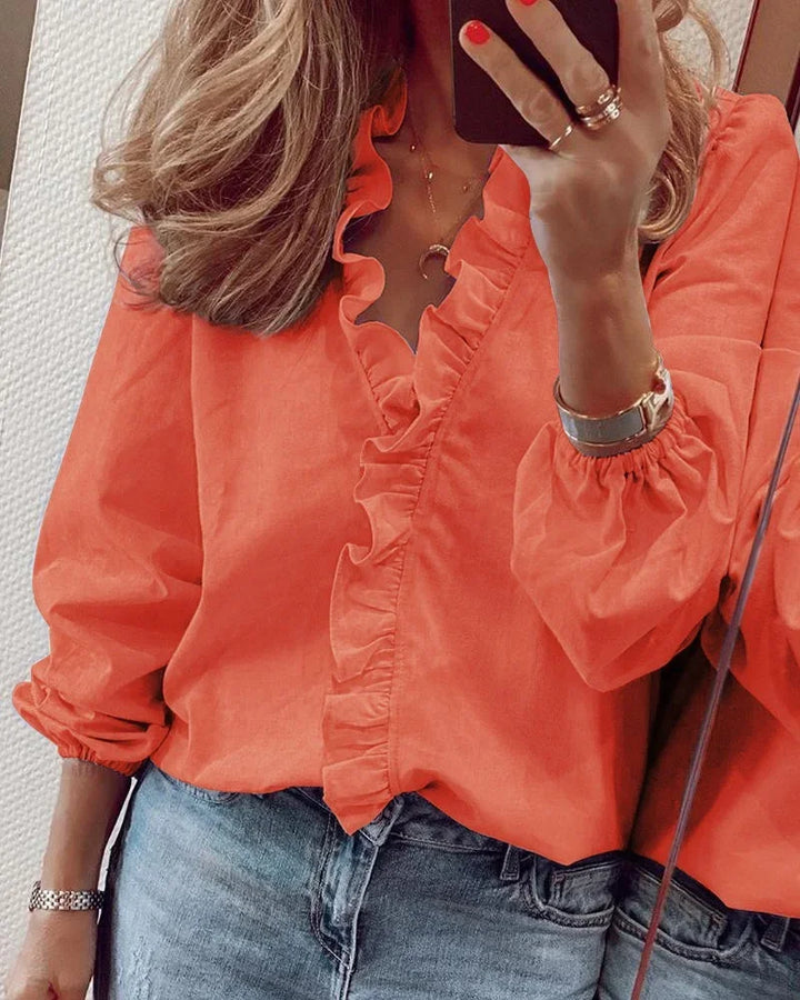 Enola™ | Playful Ruffled Feminine Blouse