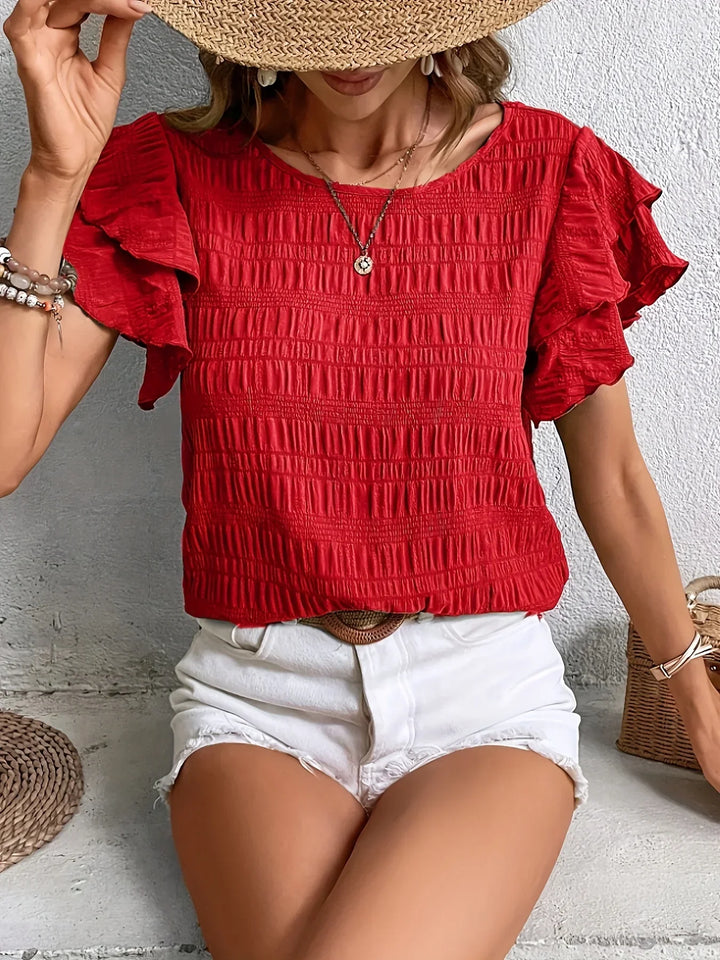 Charmaine™ | Airy Blouse with Playful Ruffles