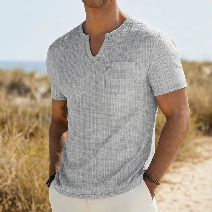 Soren Cotton V-Neck Pocket Tee