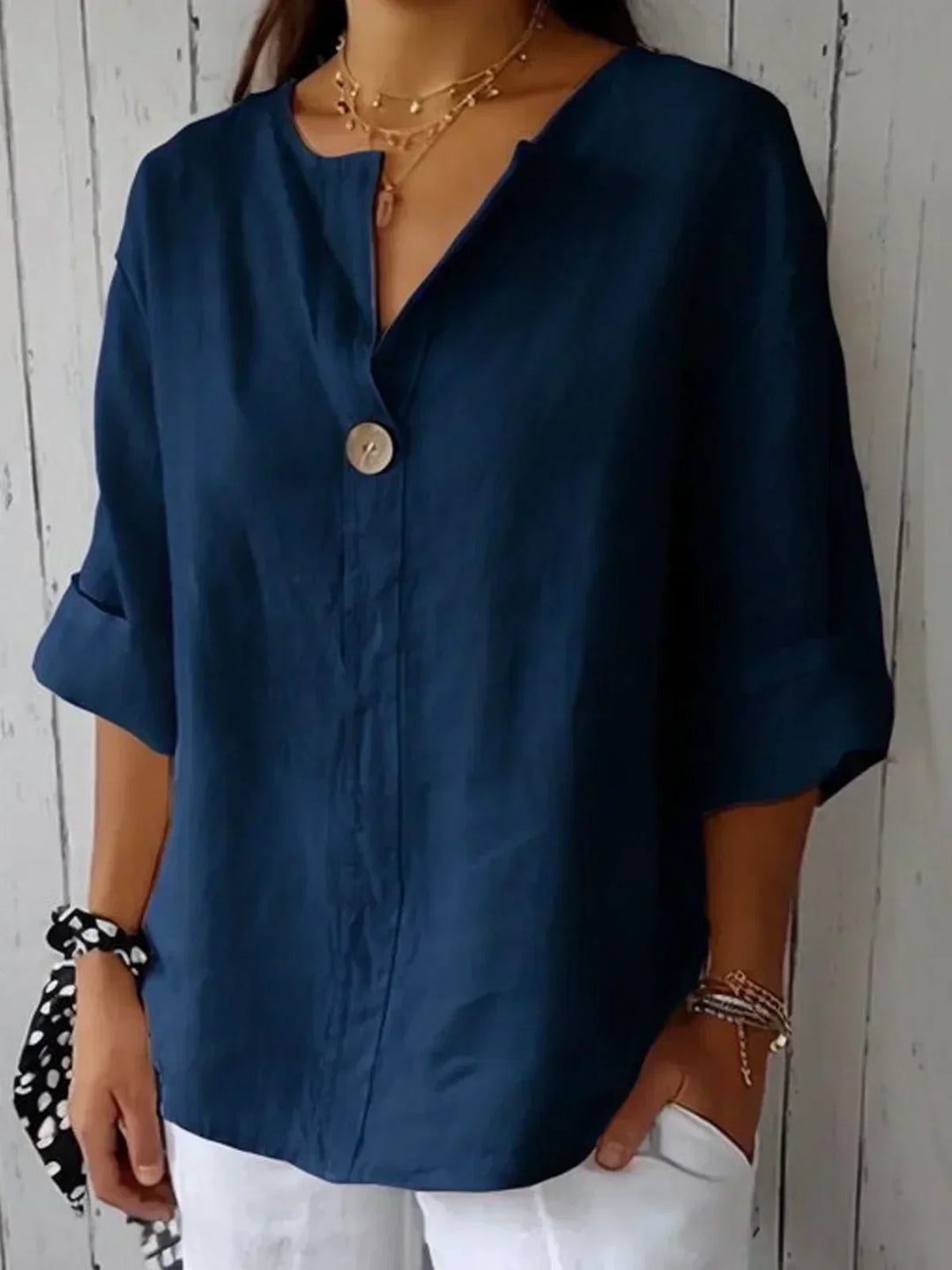 Angela™ | Relaxed V-Neck Top