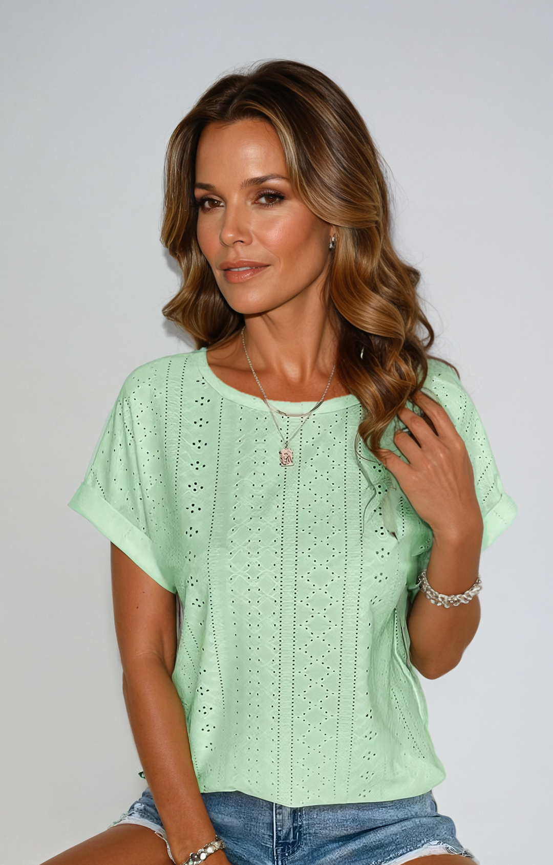 Becky™ | Relaxed Eyelet Blouse