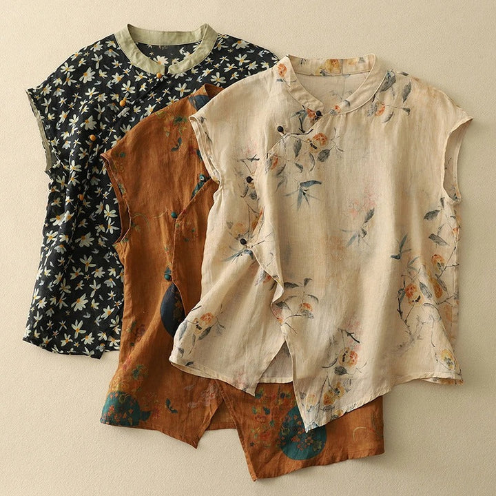 Amanda™ | Retro Sleeveless Blouse