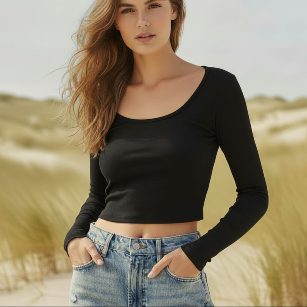 Long Sleeve Crop Top