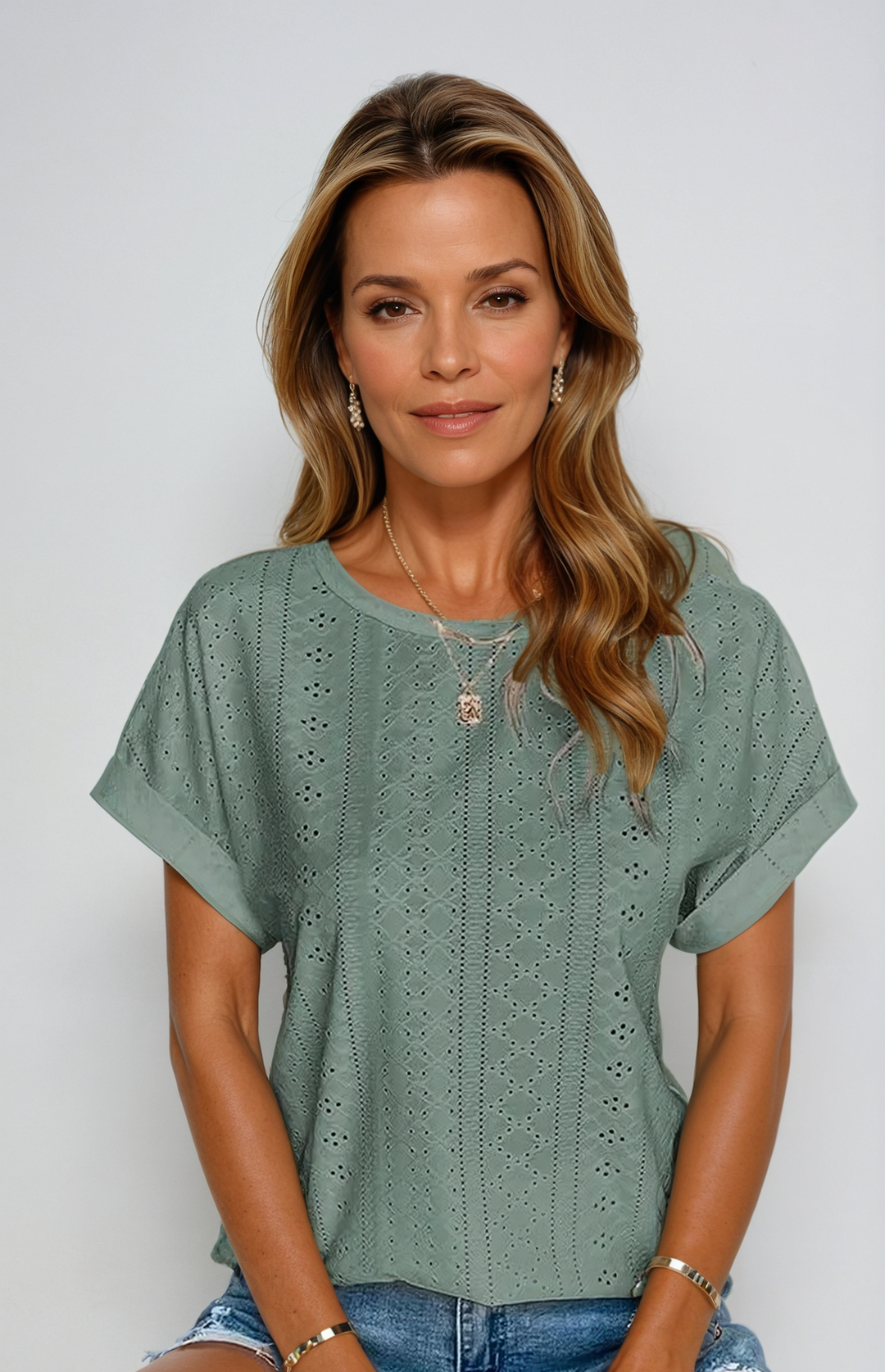 Becky™ | Relaxed Eyelet Blouse