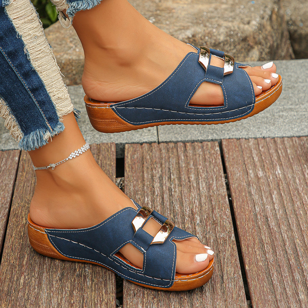 Everly | Women's Adjustable Buckle Sandals with Cushioned Comfort
