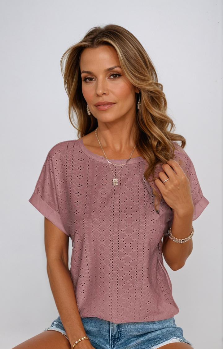 Becky™ | Relaxed Eyelet Blouse
