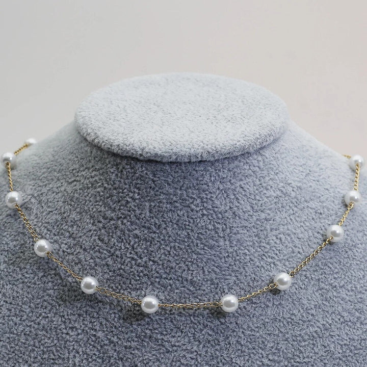 Lustra™ Gold Pearl Necklace
