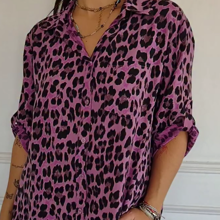 Charlene™ | Chic Leopard Print Top