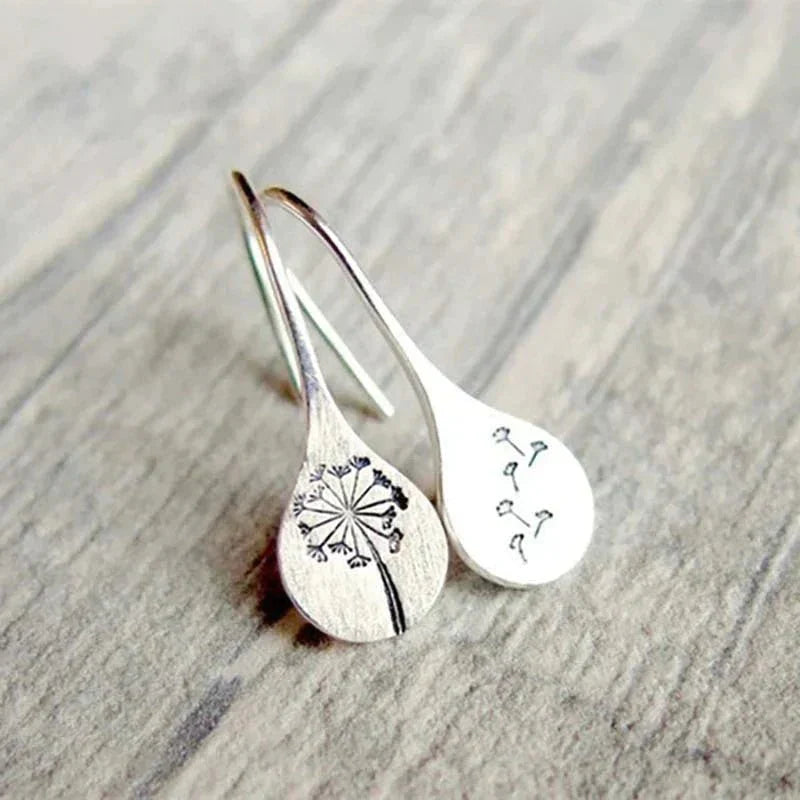 Dandelia™ | Sterling Silver Dandelion-Inspired Earrings