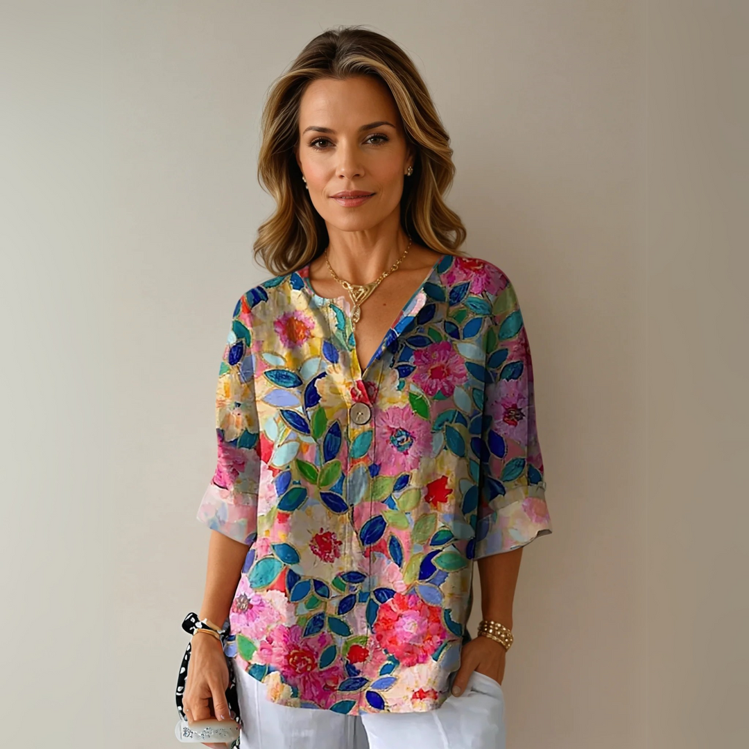 Arlene™ | Elegant Floral Print Top