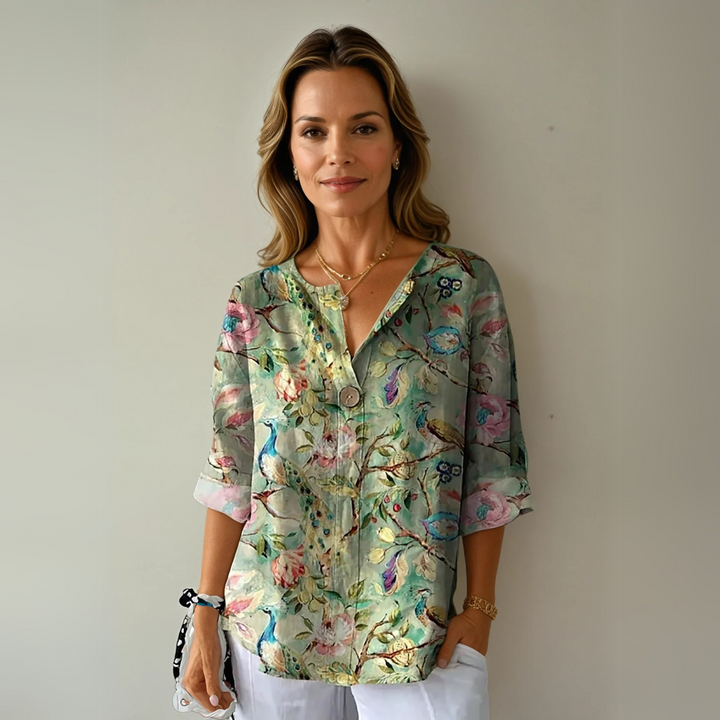 Arlene™ | Elegant Floral Print Top