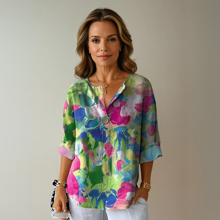 Arlene™ | Elegant Floral Print Top