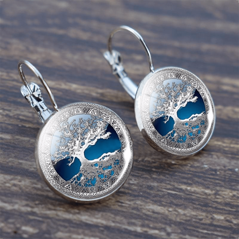 Sylvara™ | Silver Tree of Life Hoops